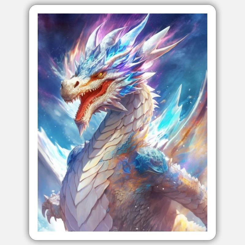 Zephyr le Dragon Céleste du Vent Sticker taille S (10 x 10 cm)