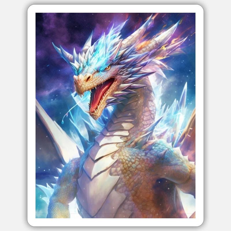 Draco le Dragon Céleste Élémentaire Sticker taille S (10 x 10 cm)