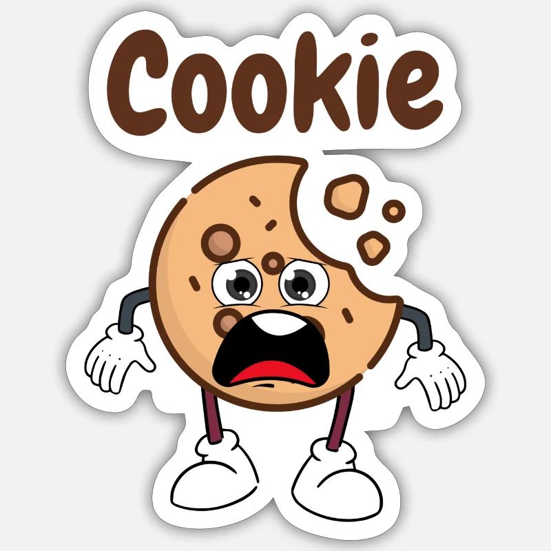Cookie - Sticker size S (10 x 10 cm) - white matte