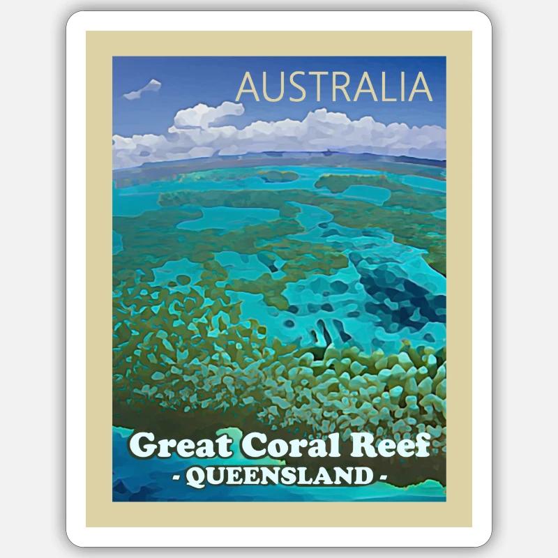 Great Barrier Reef - Sticker size S (10 x 10 cm) - white matte