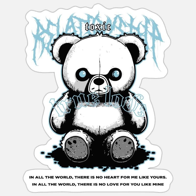 Toxic True Love b - Sticker Größe S (10 x 10 cm) - Mattweiß