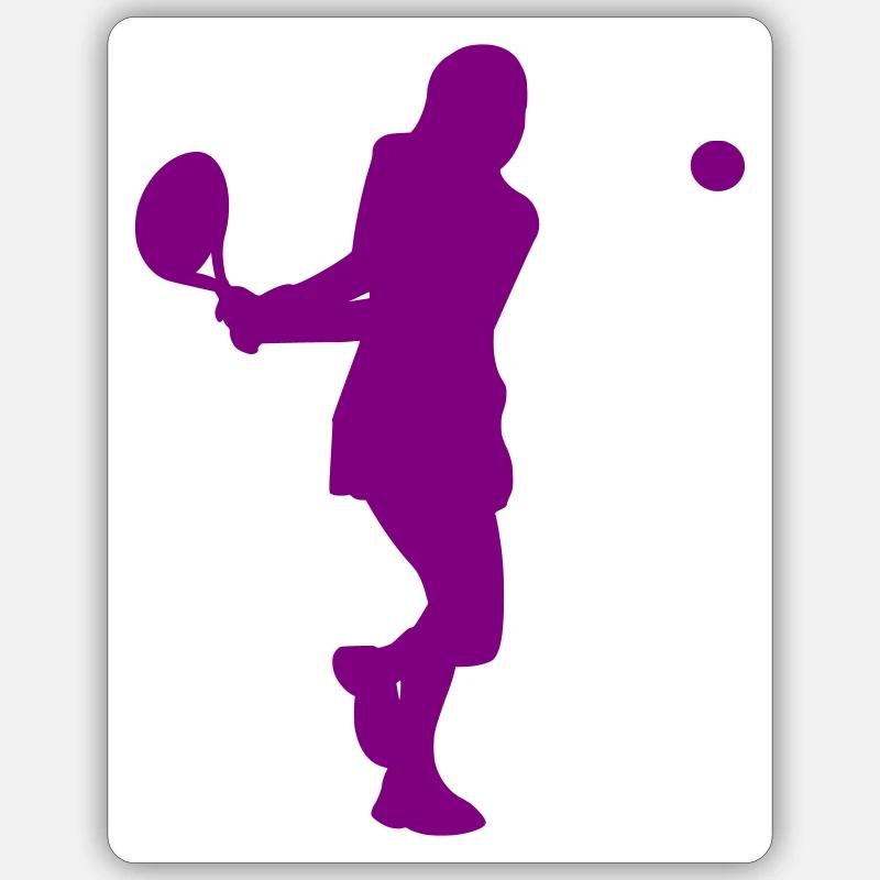 Padel Player Silouhette - Sticker size S (10 x 10 cm) - white matte