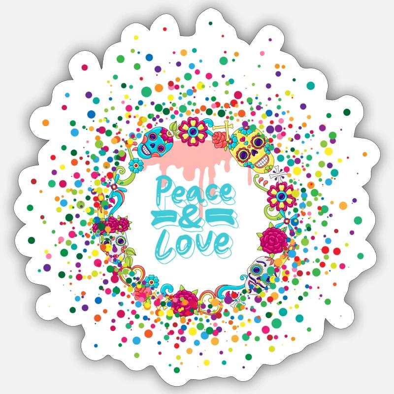Happiness - Sticker taille S (10 x 10 cm) - blanc mat
