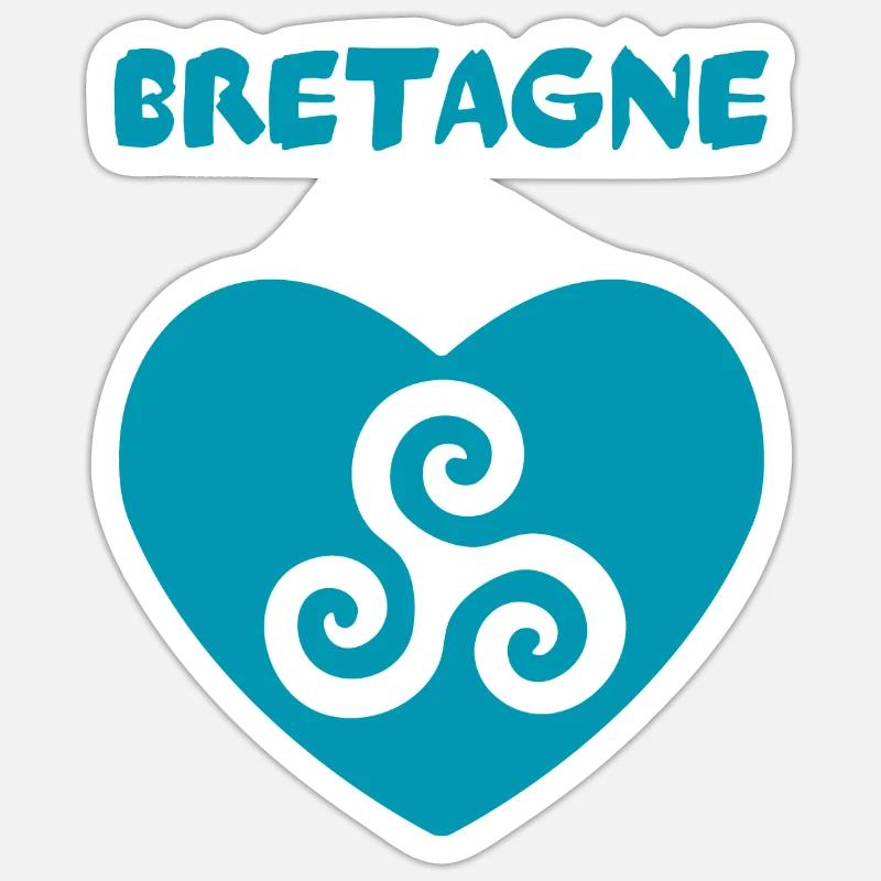 Bretagne Triskèle 1 - Sticker taille S (10 x 10 cm) - blanc mat