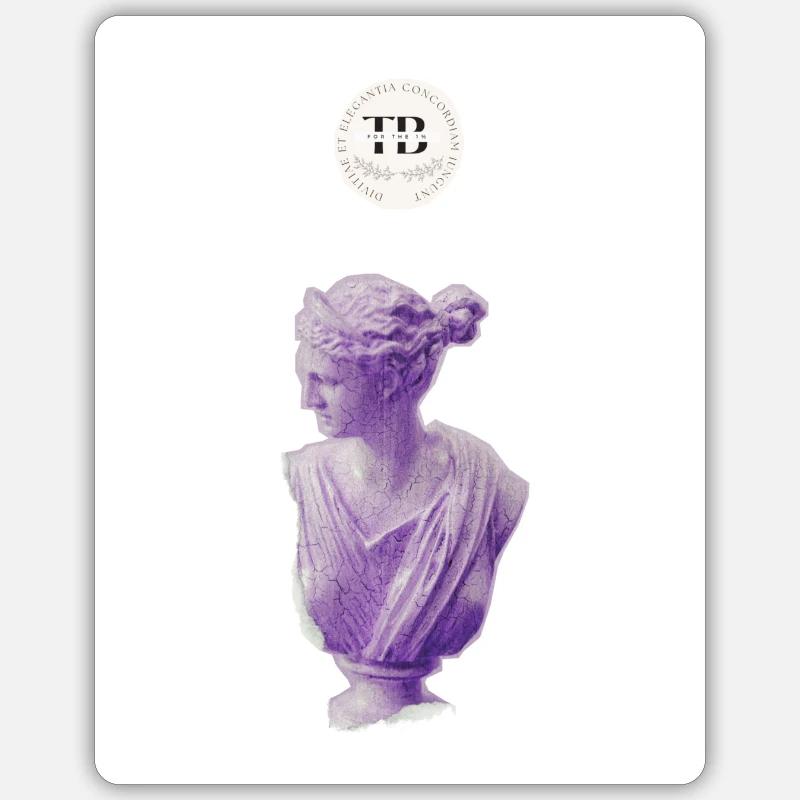 Violett Lady Ancient - Sticker Größe S (10 x 10 cm) - Mattweiß