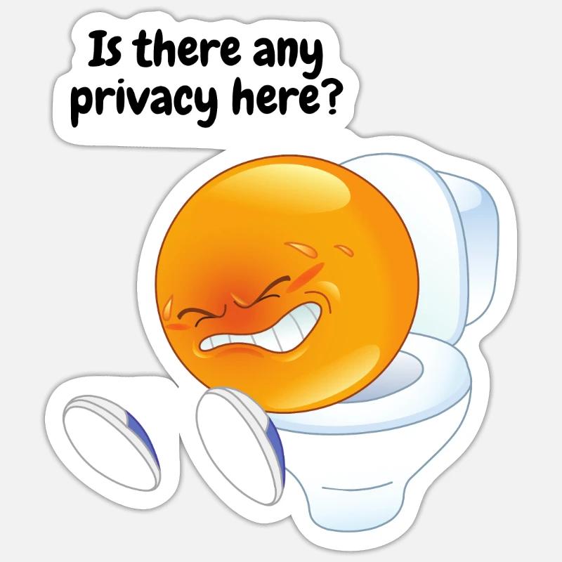 Une vie privée? - Sticker taille S (10 x 10 cm) - blanc mat
