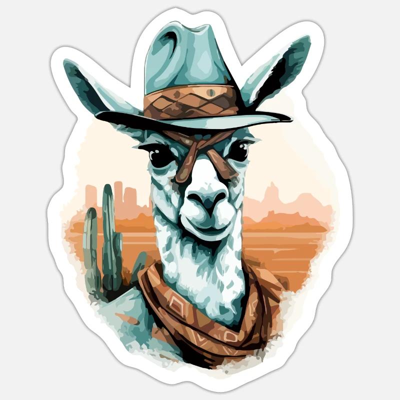 Noki the Lama - Sticker size S (10 x 10 cm) - white matte