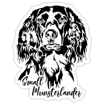 Small Munsterlander Jagdhund Jagdhunde Wilsigns - Sticker Größe S (10 x 10 cm) - Mattweiß - Vorne