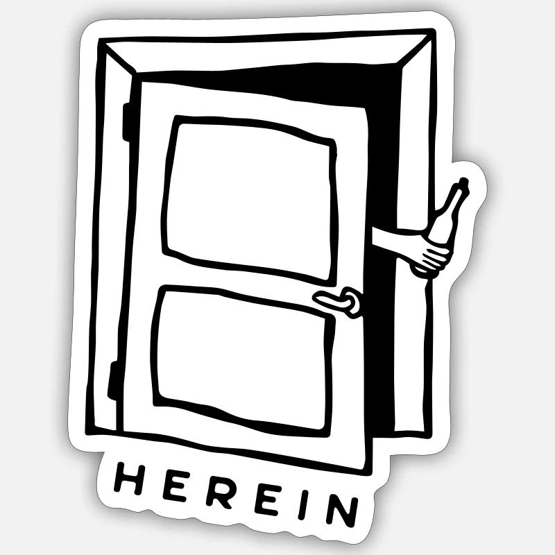 herein Sticker Größe S (10 x 10 cm)