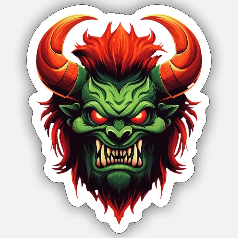 Evil creature Sticker size S (10 x 10 cm)