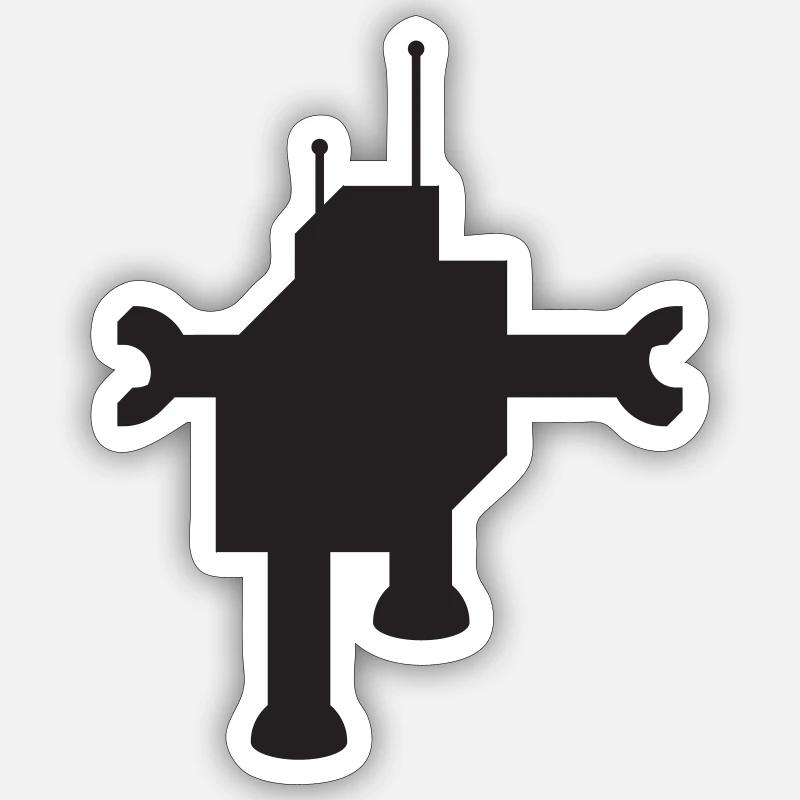 Square Robot Sticker size S (10 x 10 cm)