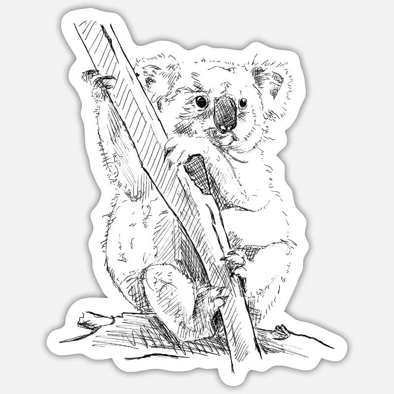 Koala - Sticker size S (10 x 10 cm) - white matte
