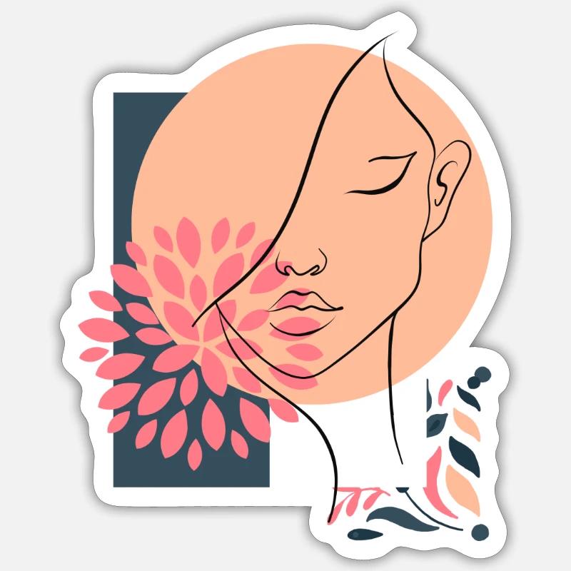 Feminin Magic - Sticker Größe S (10 x 10 cm) - Mattweiß