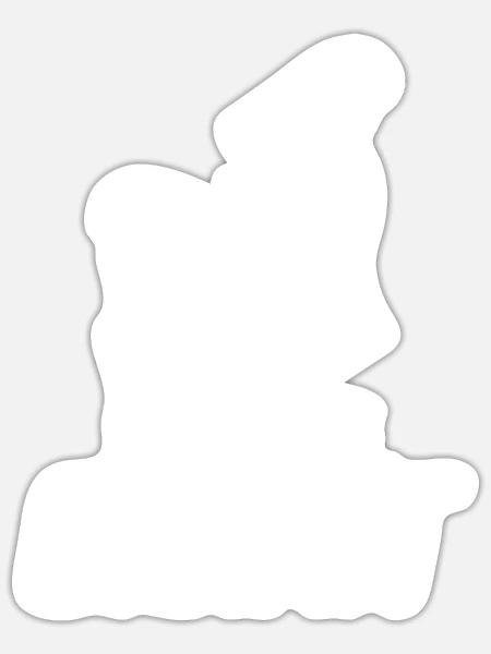 Ich bin die Ziege - Sticker Größe S (10 x 10 cm) - Mattweiß