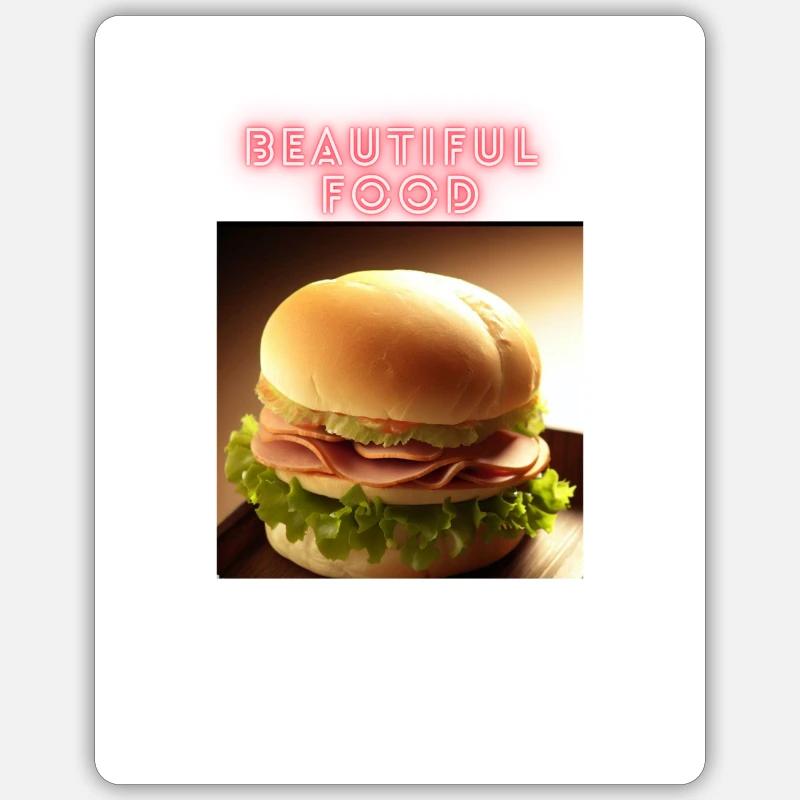 Schönes Essen - Sticker Größe S (10 x 10 cm) - Mattweiß