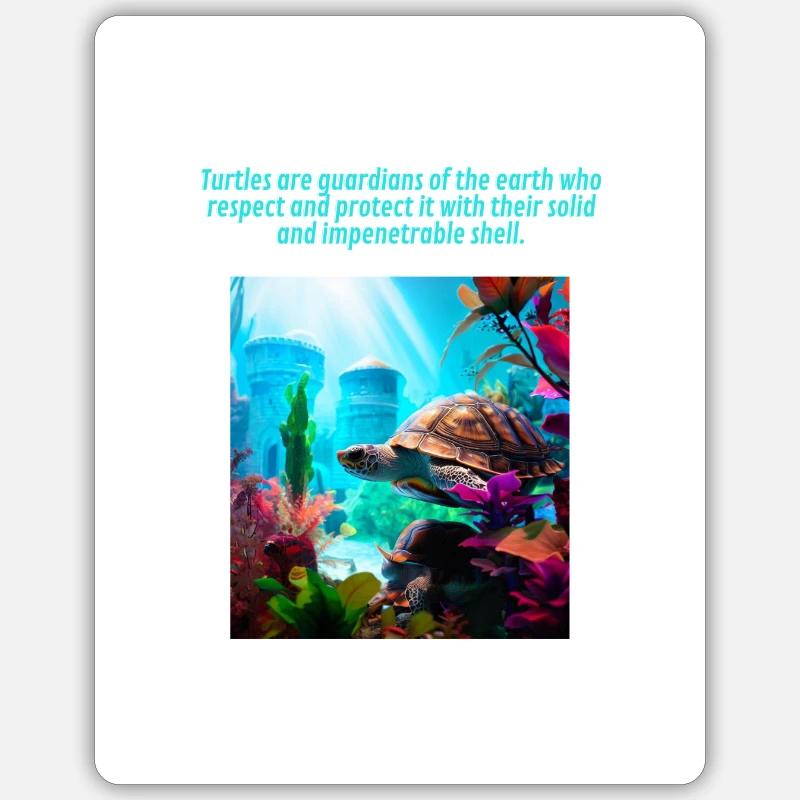 Dream Turtles - Sticker size S (10 x 10 cm) - white matte