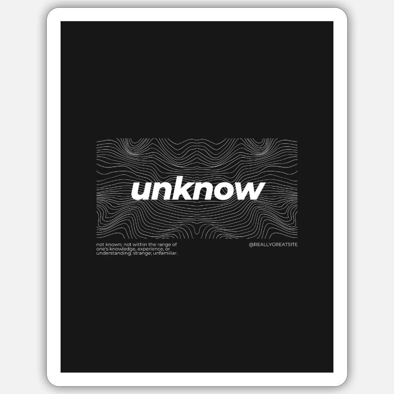 Design unknow Sticker taille S (10 x 10 cm)