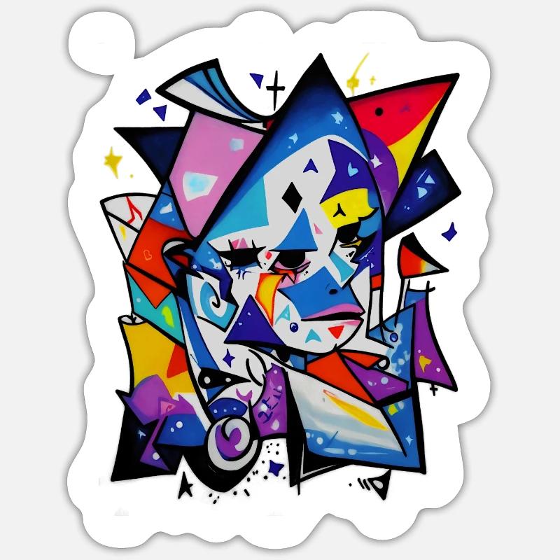Graffiti - Sticker størrelse S (10 x 10 cm) - mat hvid