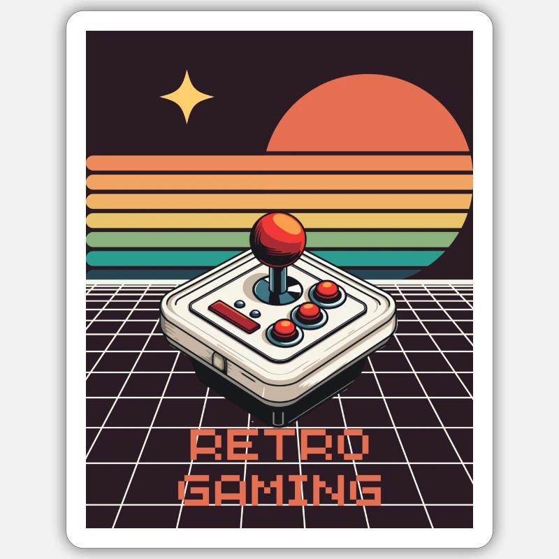 Retro Style Game Design - Sticker size S (10 x 10 cm) - white matte
