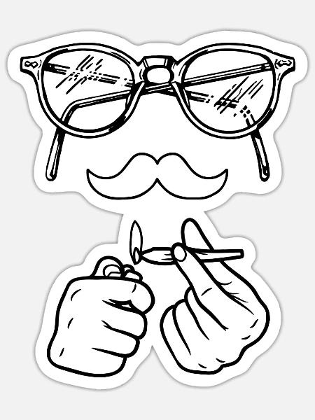 Joint Ink Oldschool - Sticker Größe S (10 x 10 cm) - Mattweiß