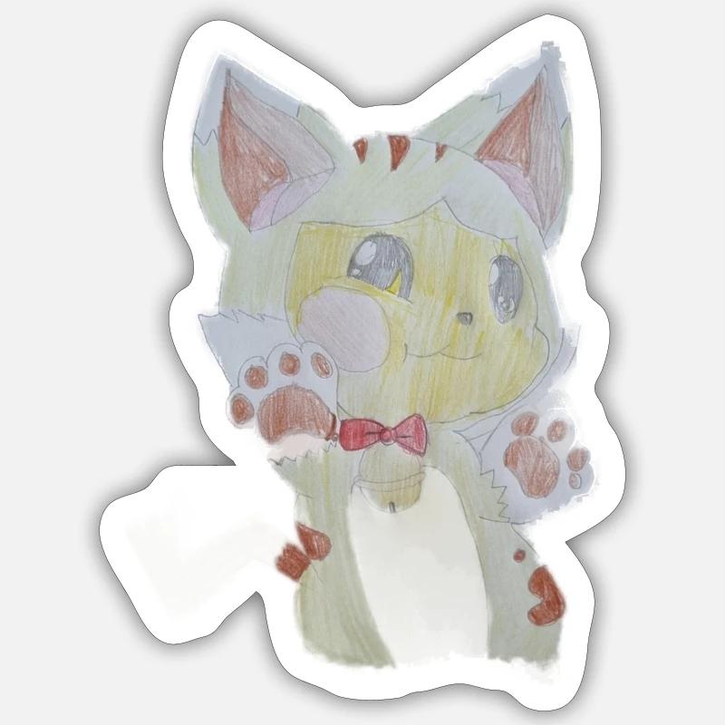 Kätzchen - Sticker Größe S (10 x 10 cm) - Mattweiß