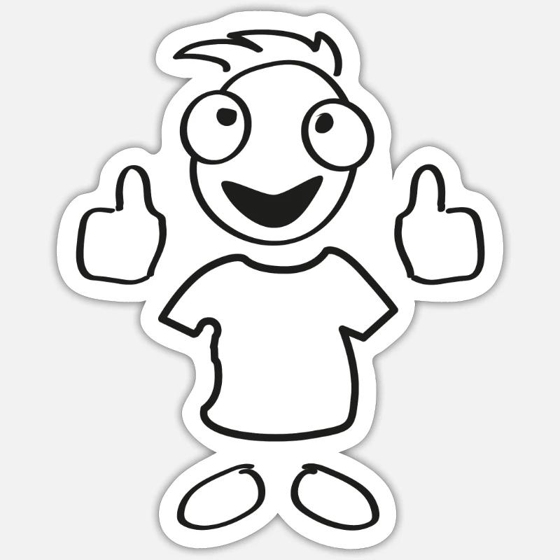 Maxi - Sticker Größe S (10 x 10 cm) - Mattweiß