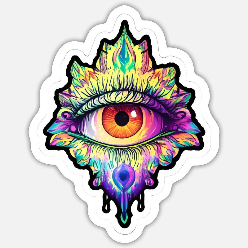 Third Eye - Sticker Größe S (10 x 10 cm) - Mattweiß