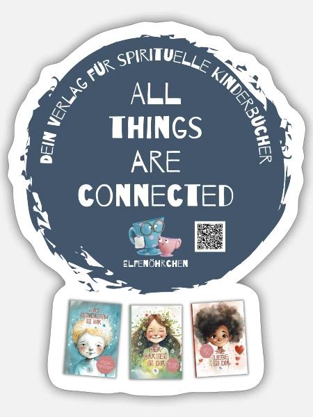 All things are connected - Sticker Größe S (10 x 10 cm) - Mattweiß