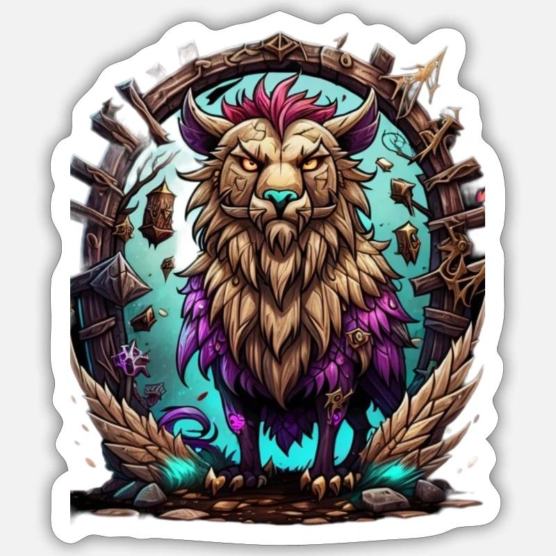 Graffiti Monster - Sticker Größe S (10 x 10 cm) - Mattweiß