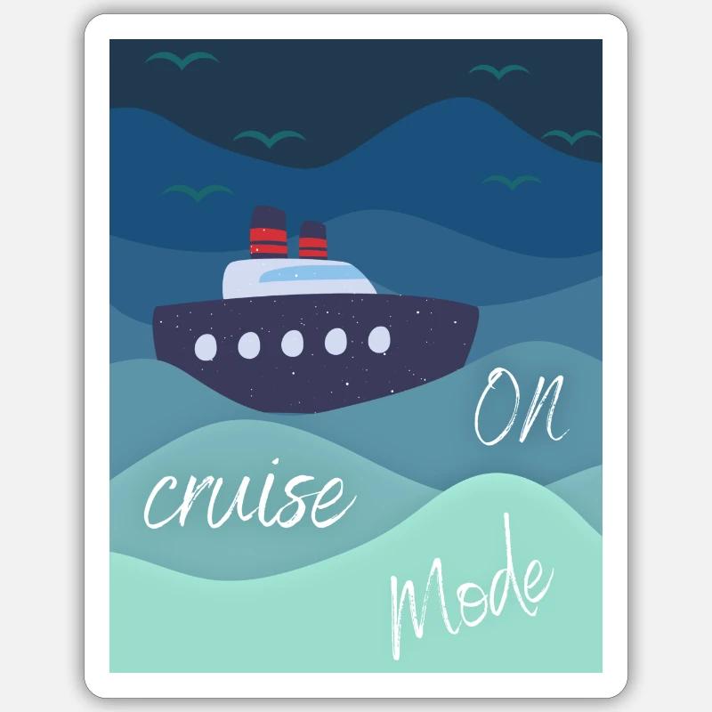 Mode croisière Sticker taille S (10 x 10 cm)
