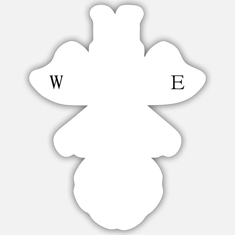 Viking compass - Sticker size S (10 x 10 cm) - white matte