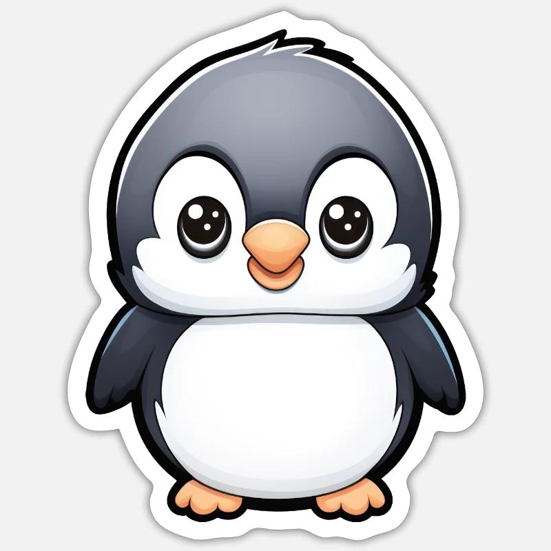 Bébé pingouin Sticker taille S (10 x 10 cm)
