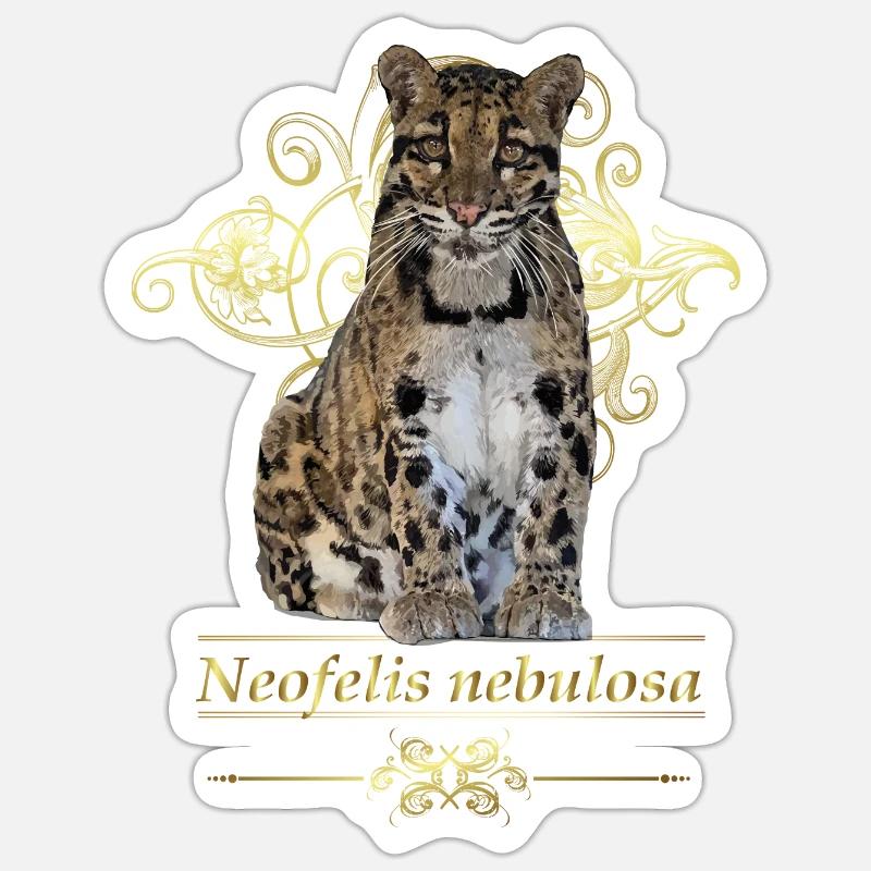 Le léopard nébuleux Sticker taille S (10 x 10 cm)