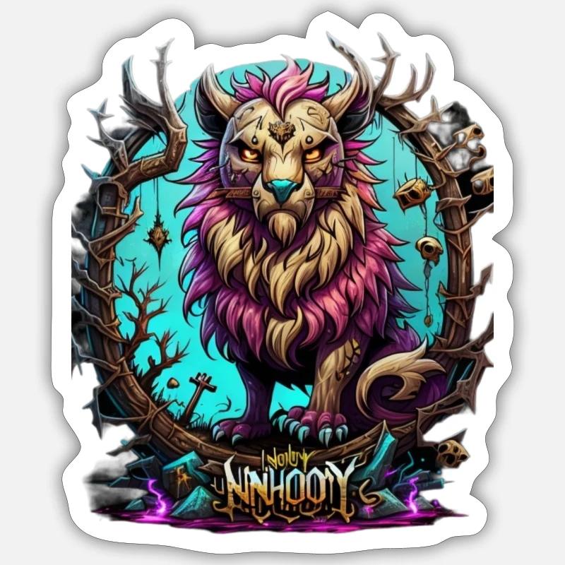 Graffiti Monster - Sticker Größe S (10 x 10 cm) - Mattweiß