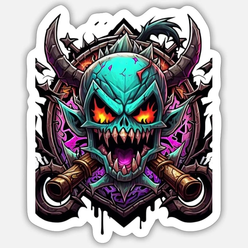 Graffiti Monster - Sticker size S (10 x 10 cm) - white matte
