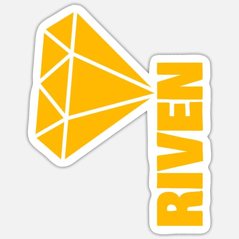 Cadeau pour Riven - Sticker taille S (10 x 10 cm) - blanc mat