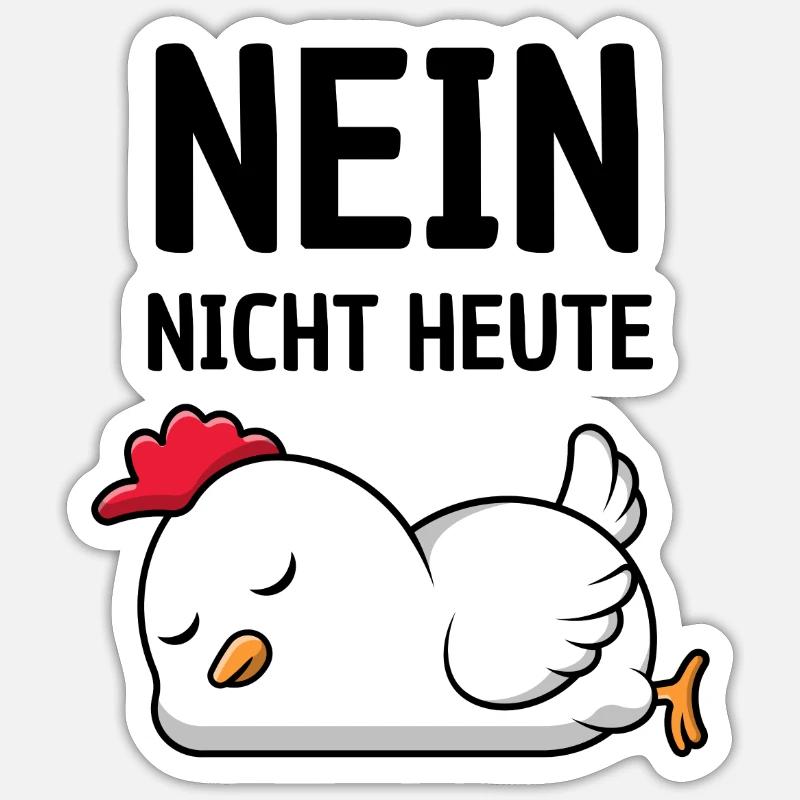 NEIN - Sticker Größe S (10 x 10 cm) - Mattweiß
