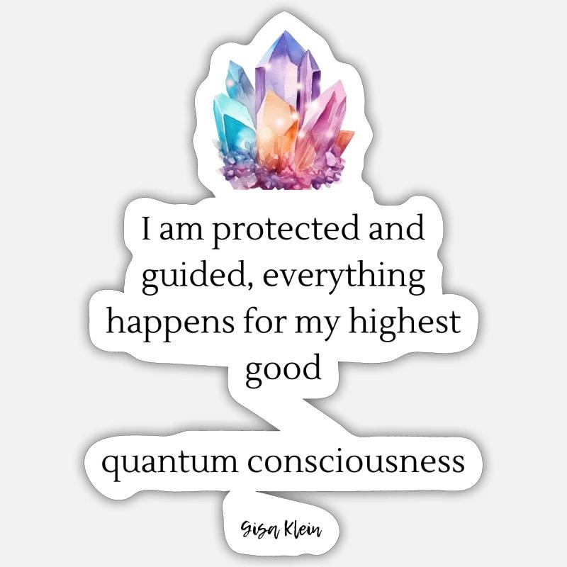 Grappe de couleurs cristallines Sticker taille S (10 x 10 cm)