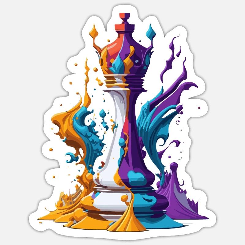 Schachfigur Sticker Größe S (10 x 10 cm)