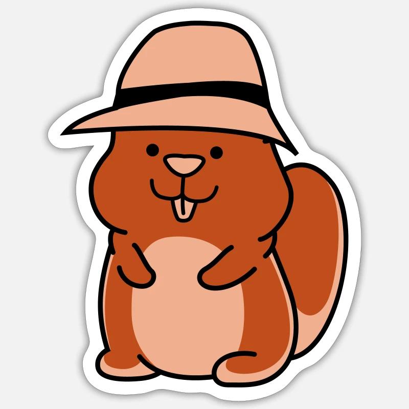 hamster funny - Sticker Größe S (10 x 10 cm) - Mattweiß