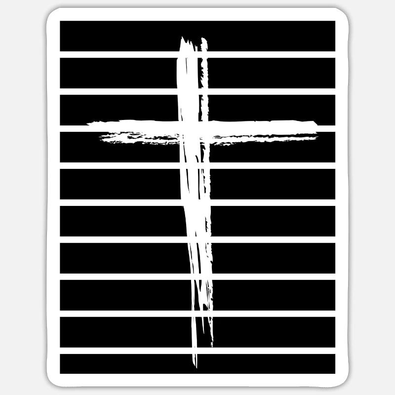 Croix 2 Sticker taille S (10 x 10 cm)