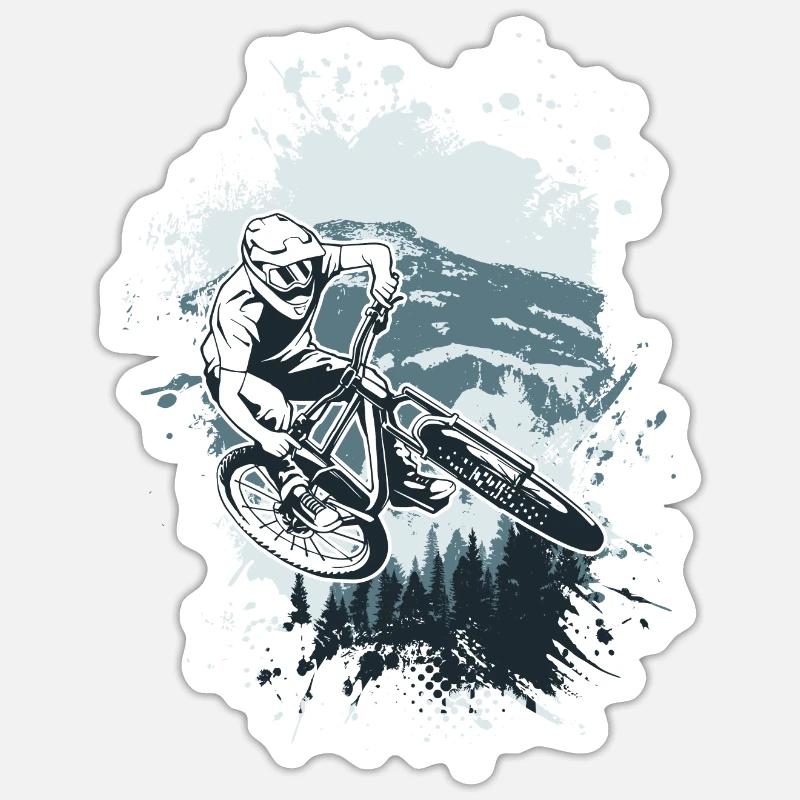 Alpine VTT Splash Ride - Sticker taille S (10 x 10 cm) - blanc mat