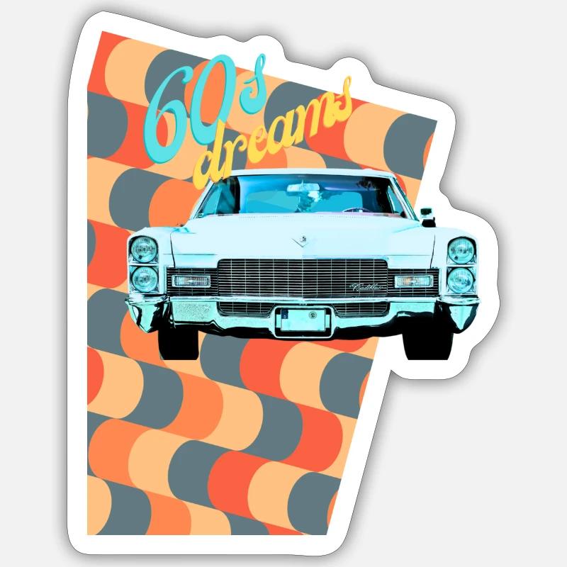 60er Träume / Sixties / Oldtimer Sticker Größe S (10 x 10 cm)