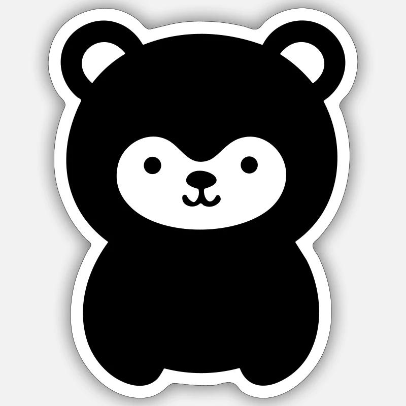 Petit ours - Sticker taille S (10 x 10 cm) - blanc mat