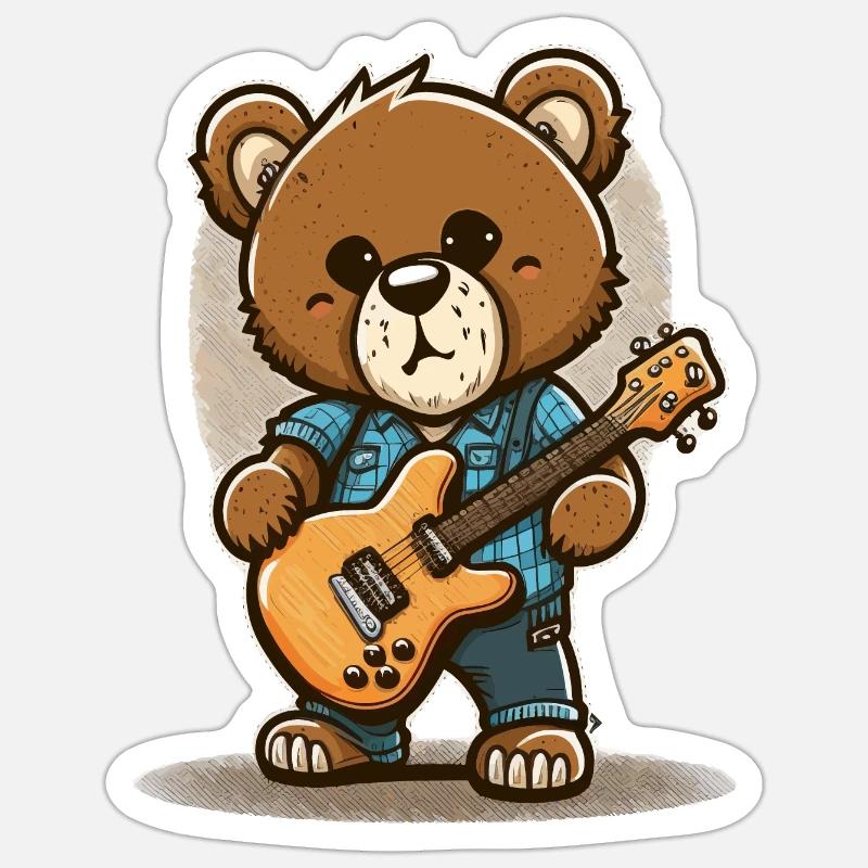 Bärenfelsen - Sticker Größe S (10 x 10 cm) - Mattweiß