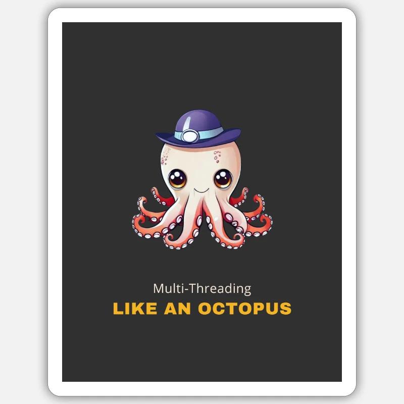 Multi-Threading, Like an octopus Sticker size S (10 x 10 cm)