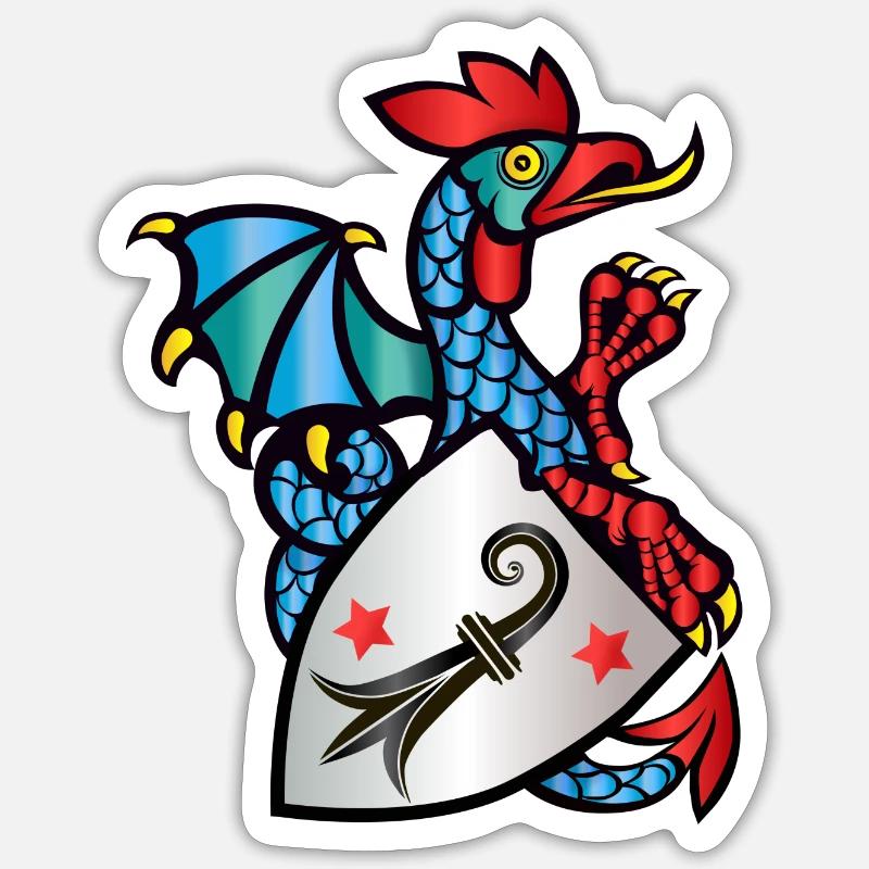 Basilisk from Basel Sticker size S (10 x 10 cm)