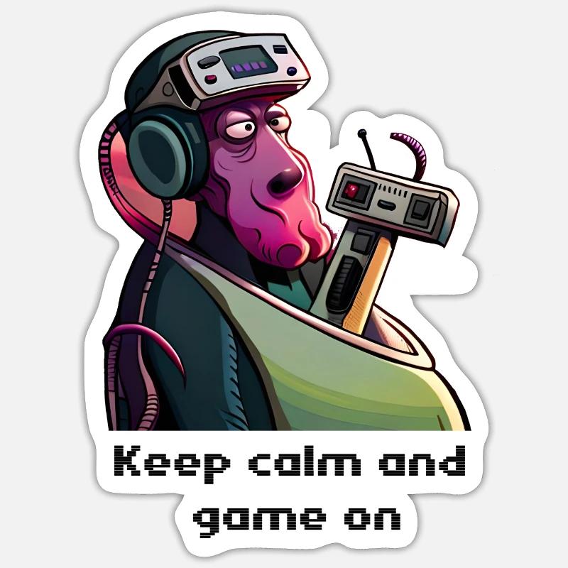 KeepCalm - Sticker taille S (10 x 10 cm) - blanc mat