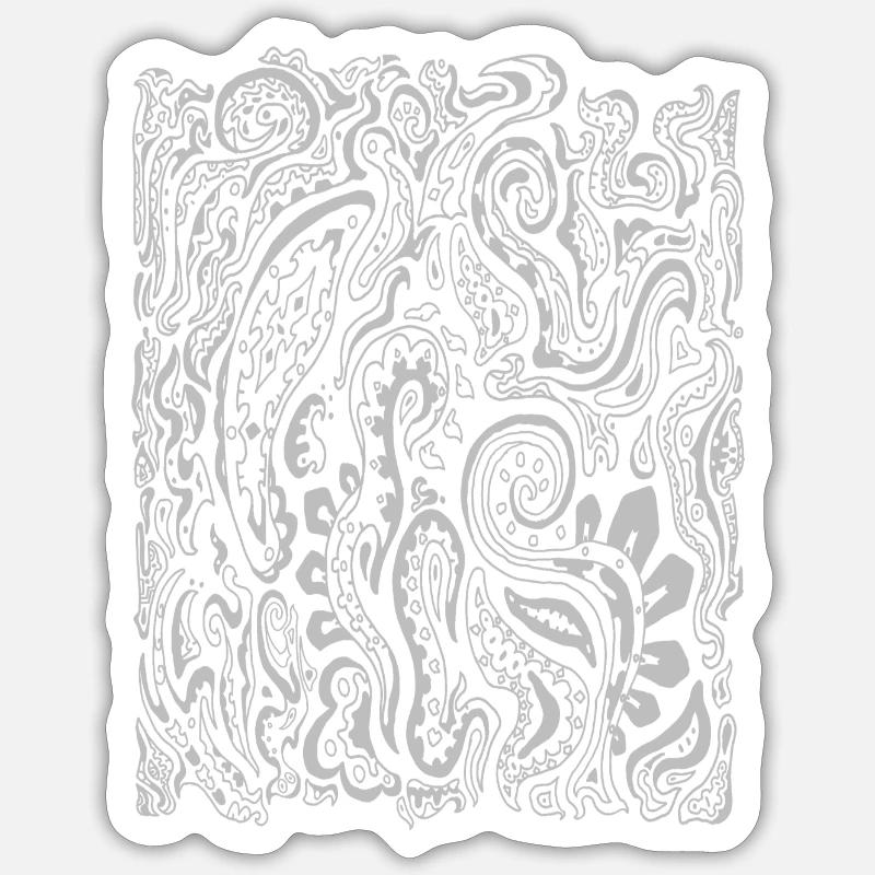 Pattern Psychedelic Art - Sticker size S (10 x 10 cm) - white matte