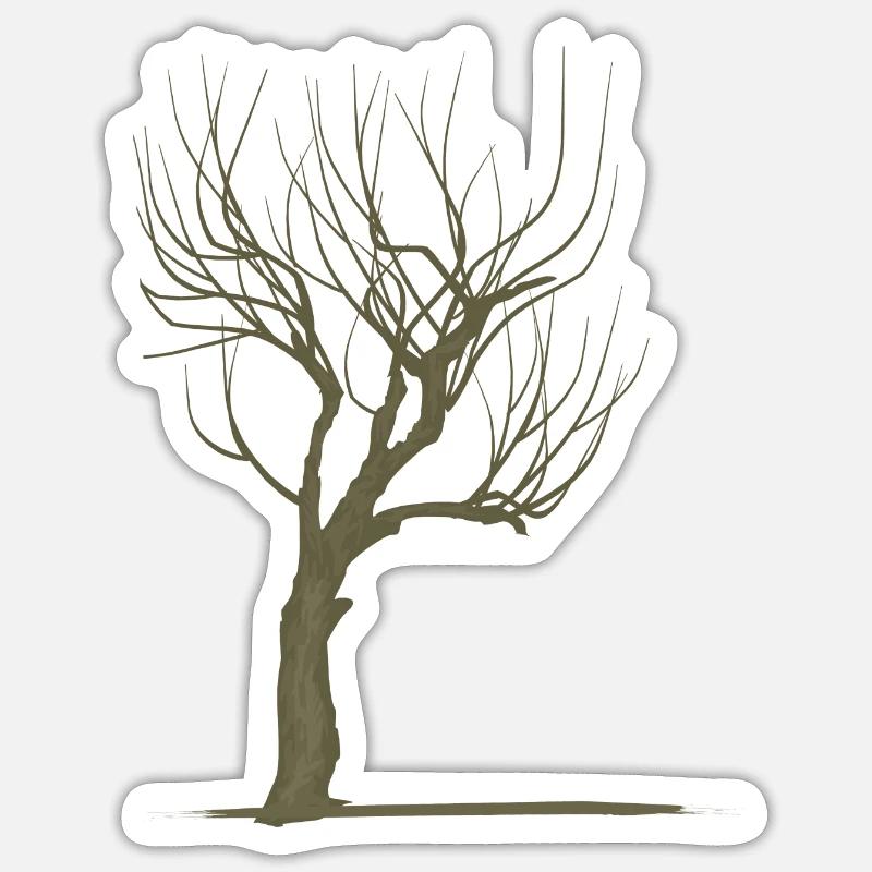 Tree without leaves - modificated Sticker size S (10 x 10 cm)